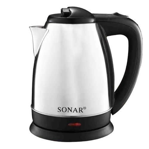 Sonar Stainless Steel 1.8Ltr Electric Kettle,1.5m Power Cord,1500W